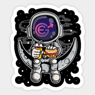 Astronaut Fastfood Evergrow Crypto EGC Coin To The Moon Crypto Token Cryptocurrency Wallet Birthday Gift For Men Women Kids Sticker